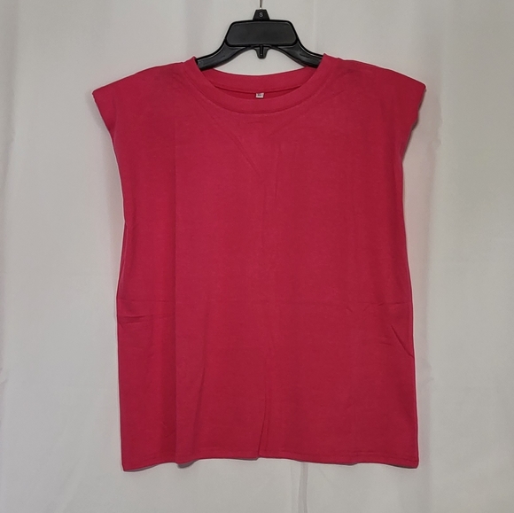 Avanova Women's Pink NWOT Padded Muscle Tee Sizes S/M/XL - Picture 2 of 6